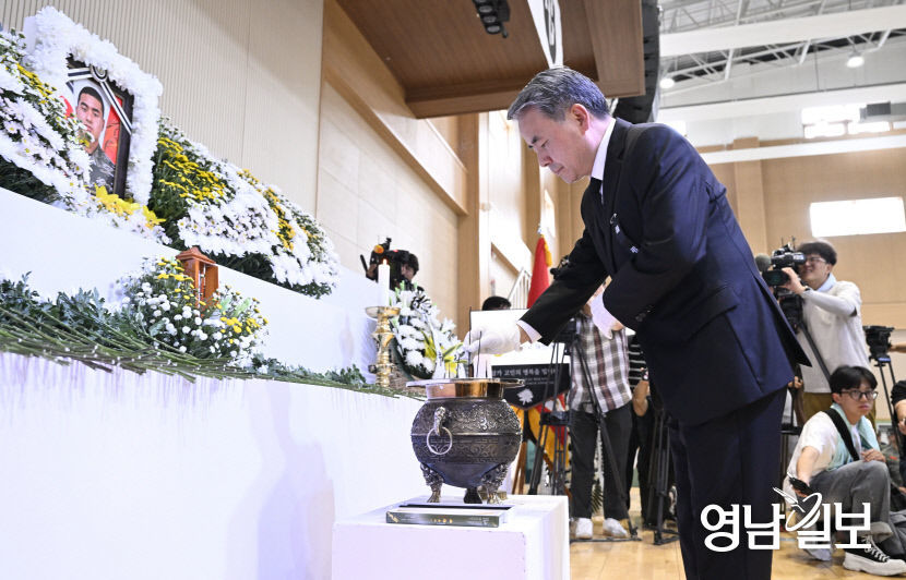 경북 포항 해병대에 고 채수근 상병 분향소 마련