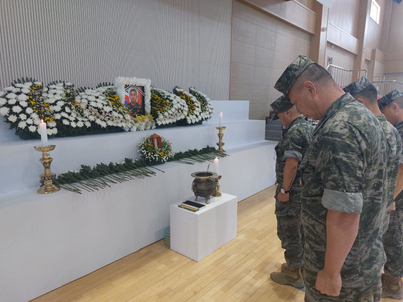 경북 포항 해병대에 고 채수근 상병 분향소 마련
