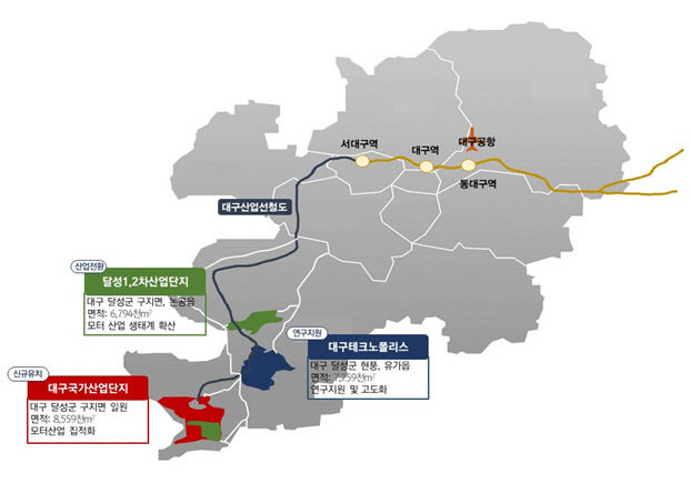 대구 전기차 모터 특화단지 6조 생산유발, 4천명 고용창출