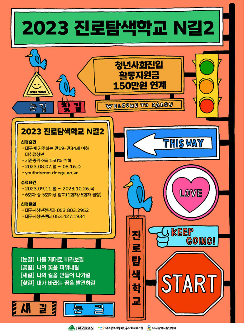 대구 진로탐색학교 N길 참가 청년들 다 모여라