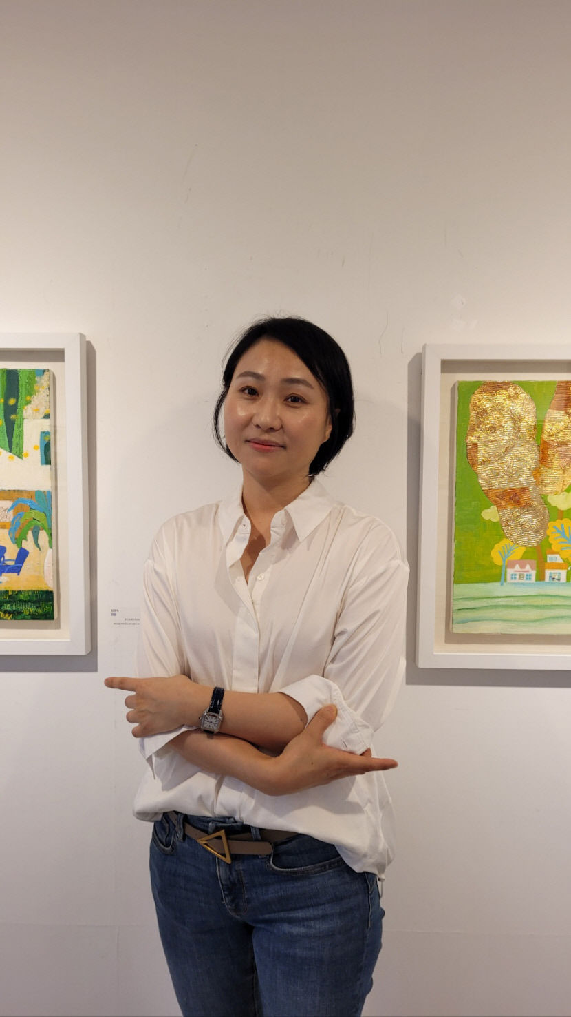[갤러리에서] 금은 내 그림의 상징...순간의 화려함 보다 소박한 일상의 의미 되새겨