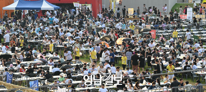 치맥페스티벌 결산…비가 와도 좋아 닷새간 100만명 열광…12개 향토기업 비즈니스 라운지 1천명 넘게 이용