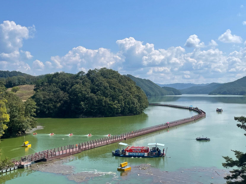 K-water 안동권지사, 안동댐 상류 등에 녹조제거 선박 등 투입