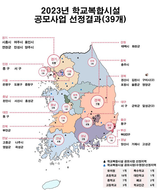 대구 4개 지역 학교에 학교복합시설 들어선다