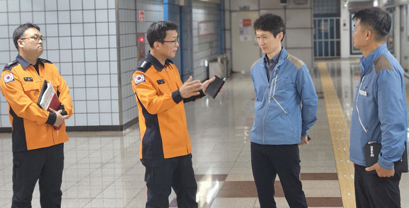 대구 동부소방서, 신기역서 화재안전관리 현장 간담회