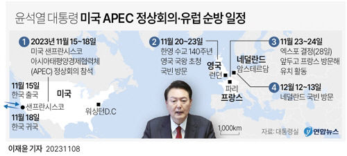 한중 정상회담 열리나…尹 대통령, APEC 회의 참석차 美 출국