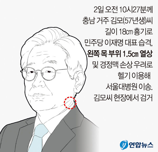 이재명 피습에 정치권 폭력은 용납할 수 없다 한목소리(종합)