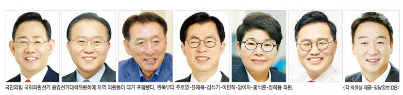 본선에 여유 충분하니…국민의힘 선대위에 TK의원 대거 포진