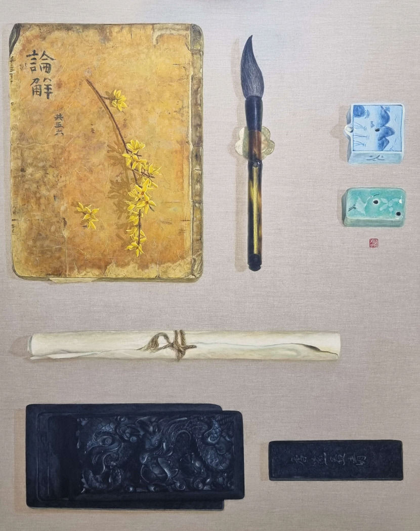 문방사우에 담은 전통적 정취…대백프라자갤러리 정성희 서양화전