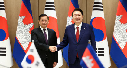 韓-캄보디아 정상회담, 전략적 동반자관계 수립…金 여사 활동 재개