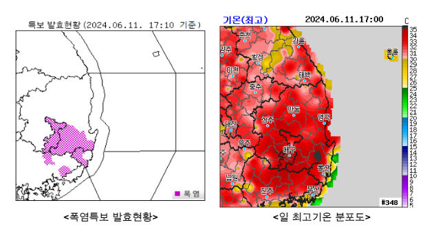 경주 최고기온 36.0℃…대구경북 곳곳에서 올해 가장 높은 최고기온