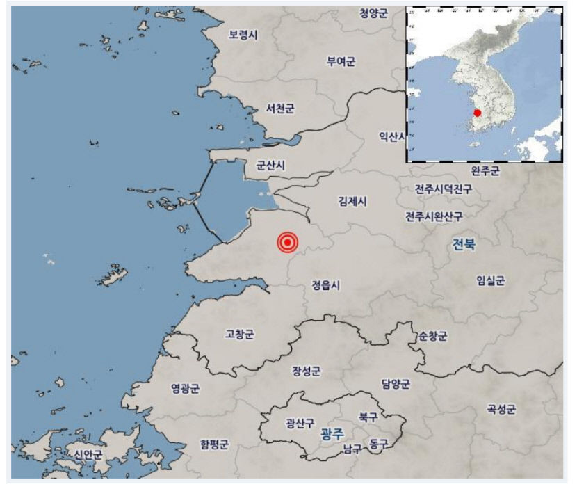 [속보] 전북 부안서 규모 4.8 지진…육지 지진은 포항 지진 이후 6년만