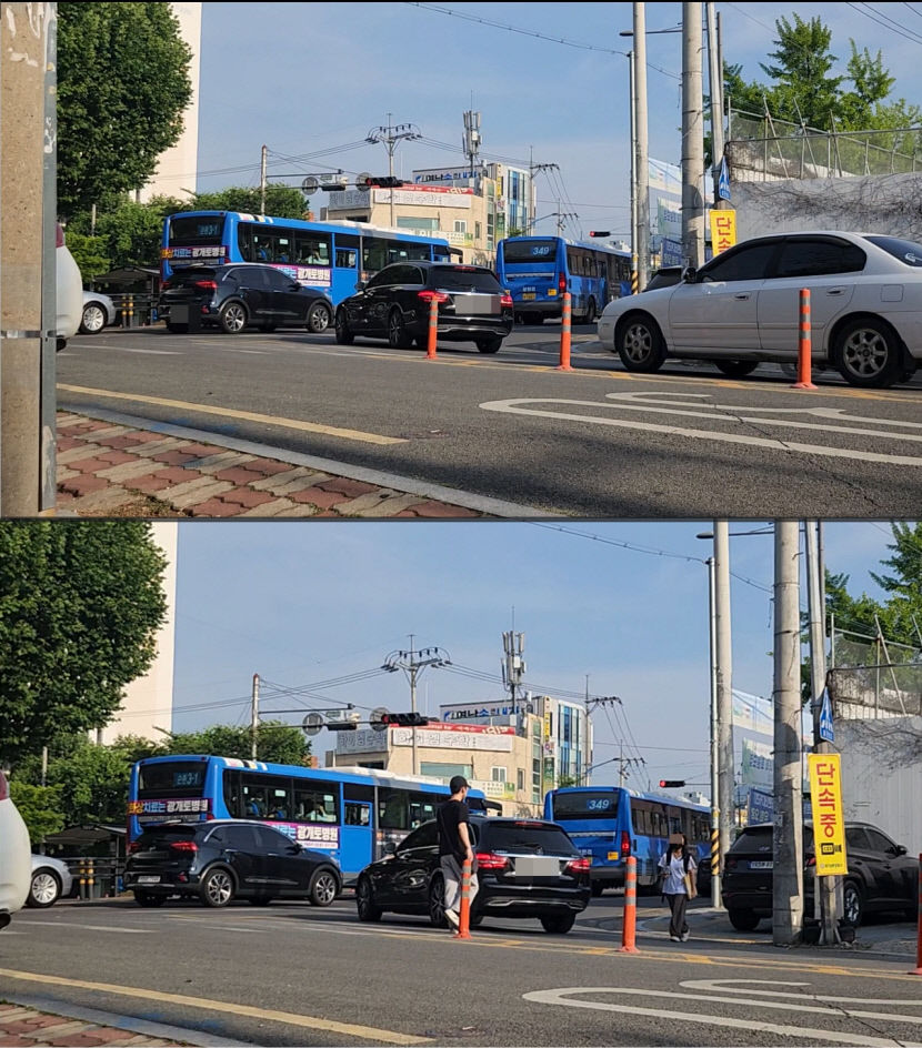 단속 표시에도 여전히 심각한 불법 차로 변경…내비마저 불법인 줄 몰라