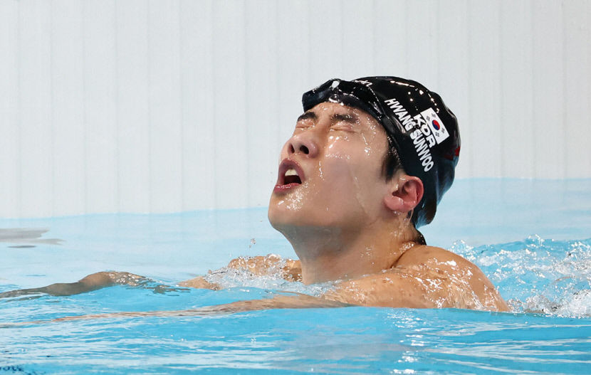 계영서 꼭…황선우 자유형 200m 결승 탈락