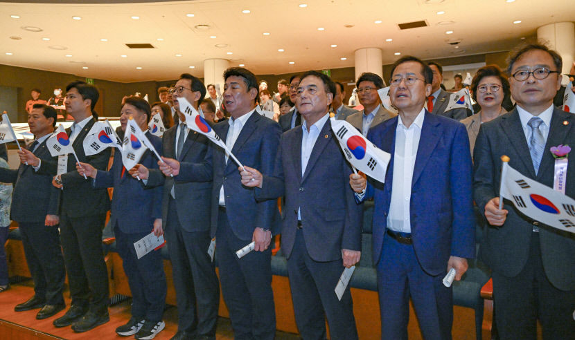 대구 광복절 행사에서도 독립기념관장 임명 비판 목소리