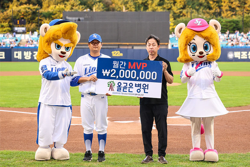 평균자책 1.20 사자군단 불펜 투수 최지광 8월 월간 MVP