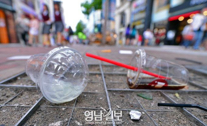 정부 1회용품 감축정책에 소비자·식당만 줄이고 공공은 더 썼다