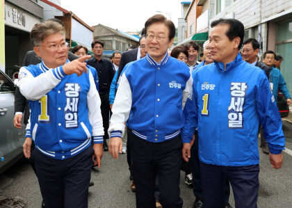 총선 이후 첫 선거 10·16 재보궐 공식 선거운동 시작…與野대표 최전방 간다