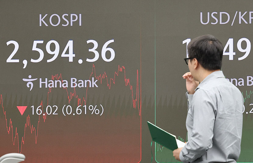 삼전 3분기 실적 충격 여파, 2600선 탈환 하루 만에 반락