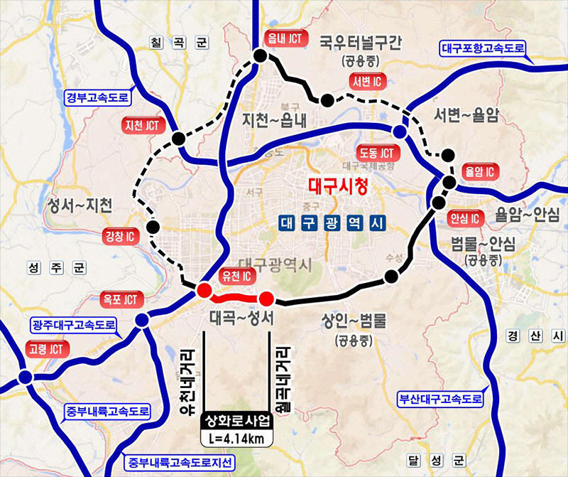 달서구 상화로 입체화, 물가 상승에 사업비 600억 증가…차질 없이 2027년 준공 목표