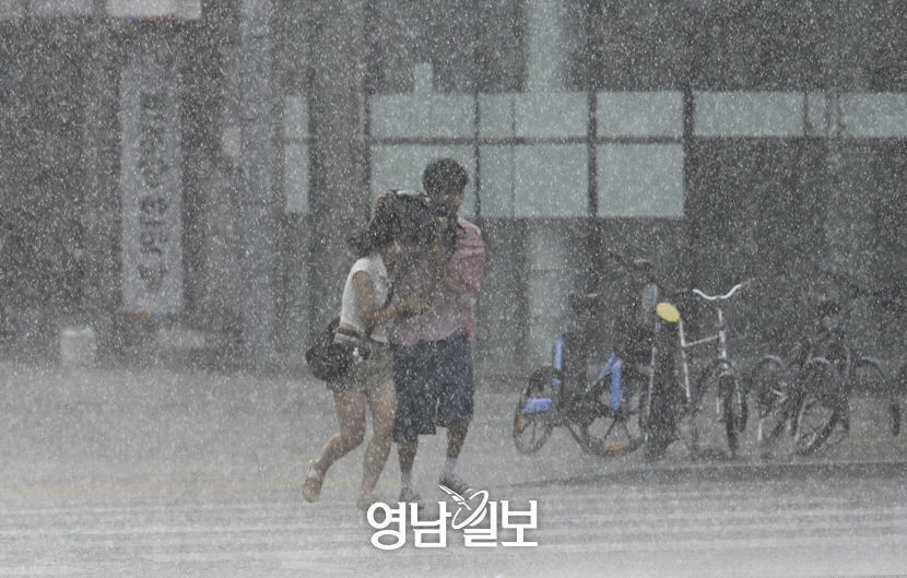 대구경북에 많고 강한비…강수량 30~80㎜