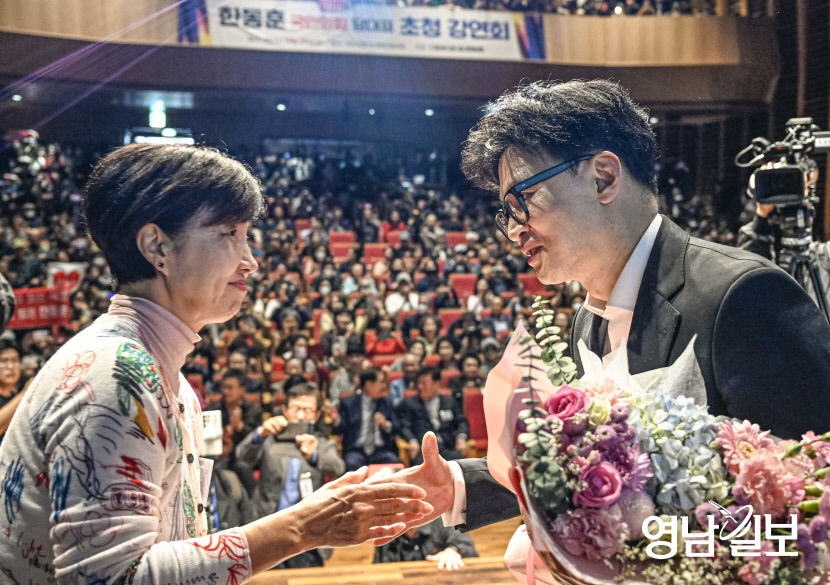 [포토뉴스] 대구에서 환영 받는 한동훈 대표