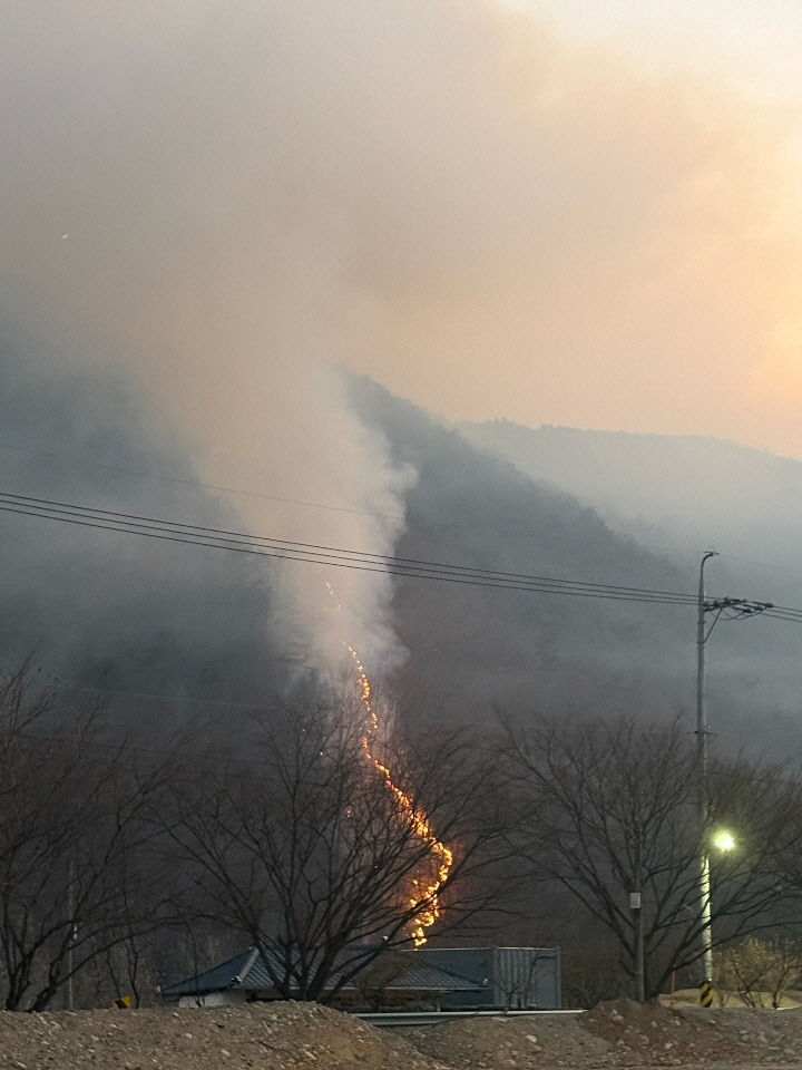 대구 군위 산불 주불진화 완료…잔불 정리 중