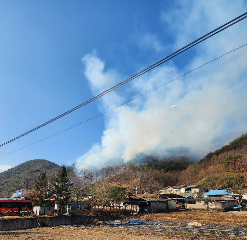 안동 야산 산불, 55분 만에 진화… 인명 피해 없어