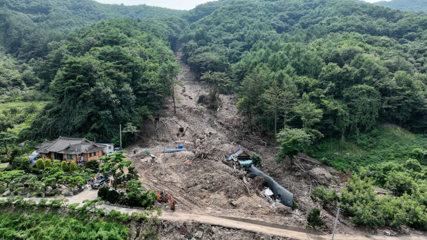 경북 북부지역 산사태 피해 복구 완료