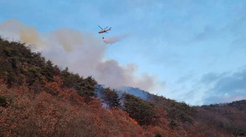 안동 남선면 산불, 1㏊ 사유지 불타… 7천만 원 재산피해