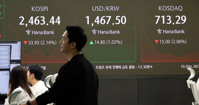 트럼프 관세 부과 현실화…금융시장 출렁