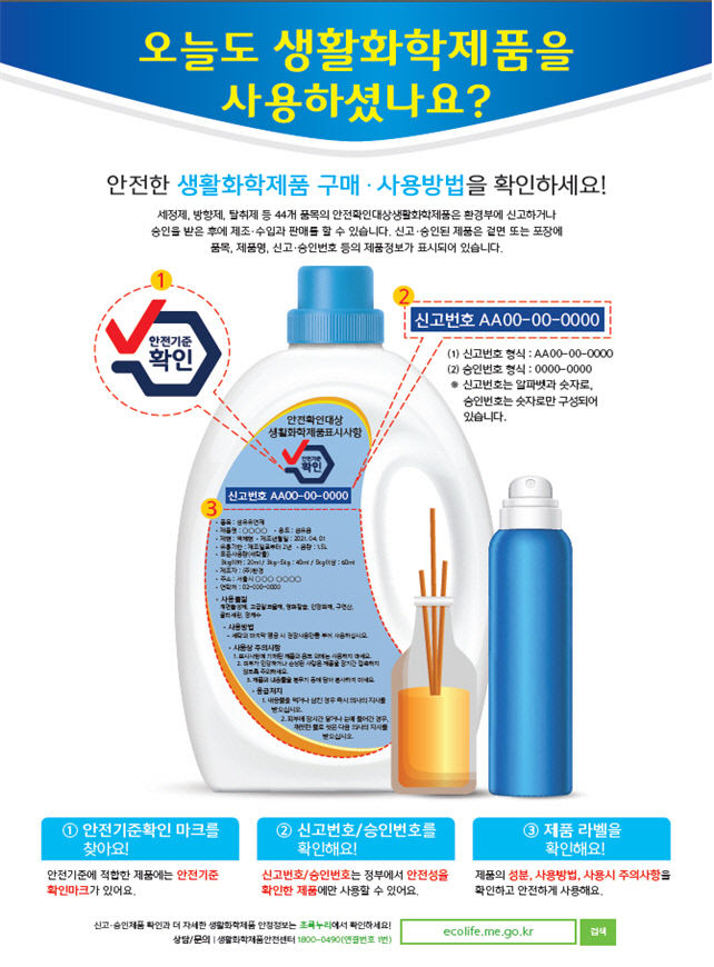 대구경북, 기준 위반 생활화학제품 34개 행정처분