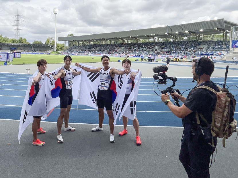 예천군청 나마디 조엘진, U대회 400m <b>계주</b> 첫 金