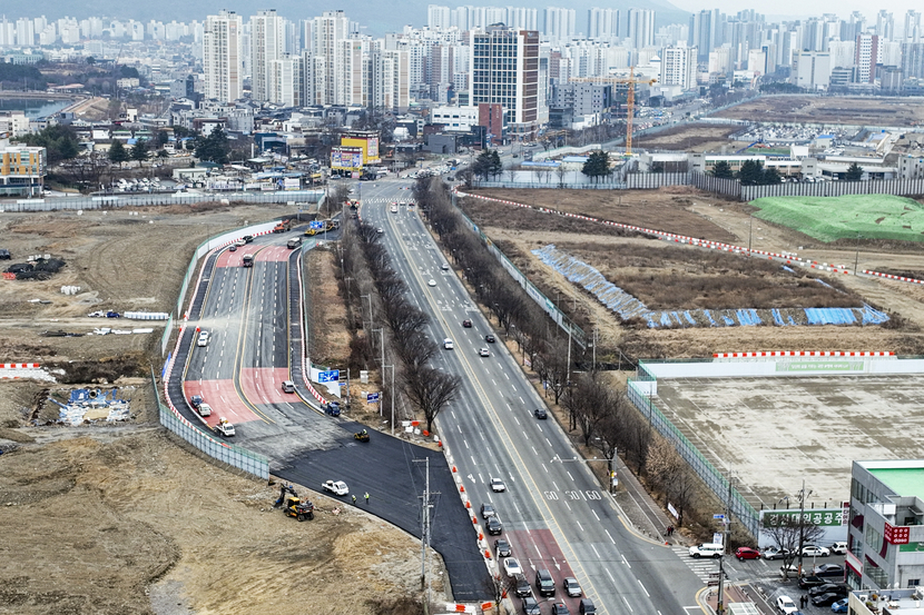[포토뉴스] 영남대 경산캠퍼스 인근 대학로 일부 구간, 22일부터 전면 통제·우회도로 운영