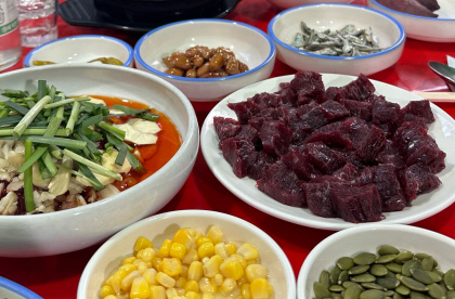 [대구 맛집]  동구 신천동 `송림식당`, 고소한 밤·부추 양념 듬뿍…뭉티기도 `쫄깃`