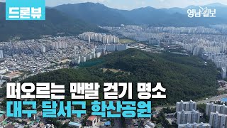 [드론] 떠오르는 맨발걷기 명소···대구 달서구 학산공원