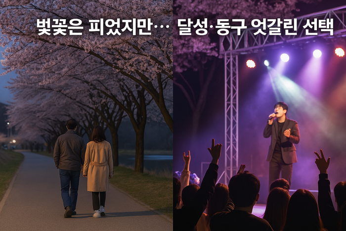 초대형 산불정국 속 두 얼굴의 벚꽃축제…대구 달성은 자제, 동구는 예정대로