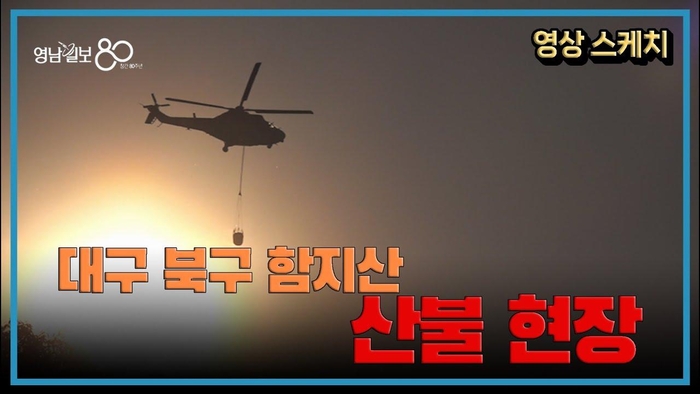 [영상 스케치]대구 북구 함지산 산불 현장