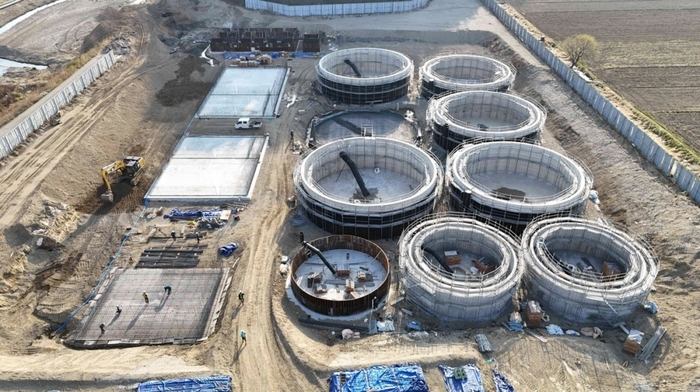 포항시 남구 장기면 스마트양식 클러스터 조성 사업 현장. 포항시 제공