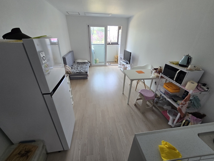 안동시 일직면에 마련된 임시주택 내부 모습