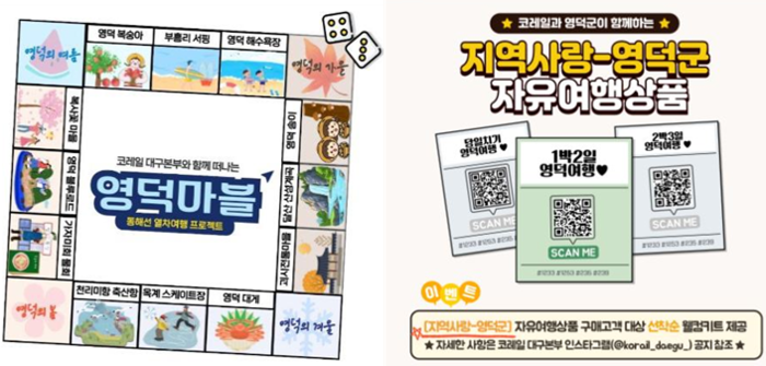 산불 피해 영덕 살린다…코레일, ‘영덕마블’ 기차여행 이벤트