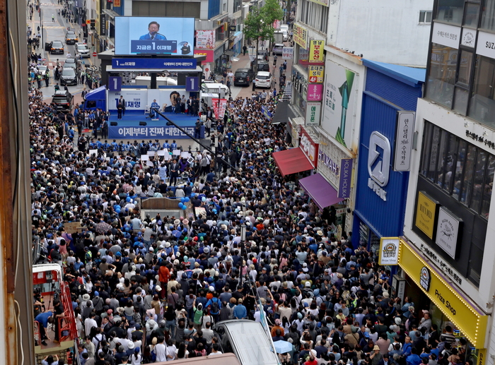 [6·3대선]이재명 “맹목적 지지는 안 돼…TK도 신상 좀 써보라”