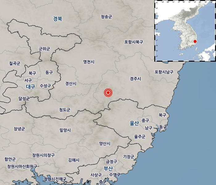 경주서 하루 두 차례 지진…규모 2.5까지 감지