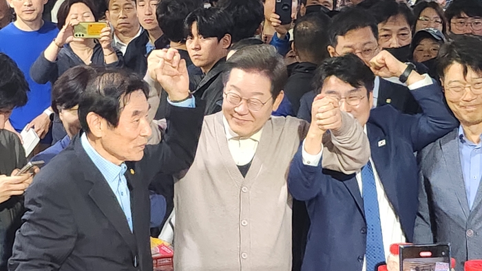 이재명 민주당 대선후보 영천 방문