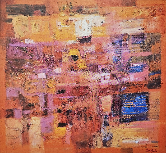 윤장렬, Passion 72×72cm, mixed media on canvas