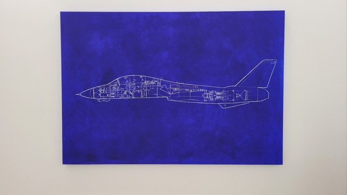 미해군 F-14 전투기의 내외관을 표현한 신기운 작가의 작품. 임훈기자 hoony@yeongnam.com