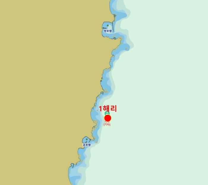 경주 인근에서 실종된 어선 위치. <포항해양경찰서 제공>