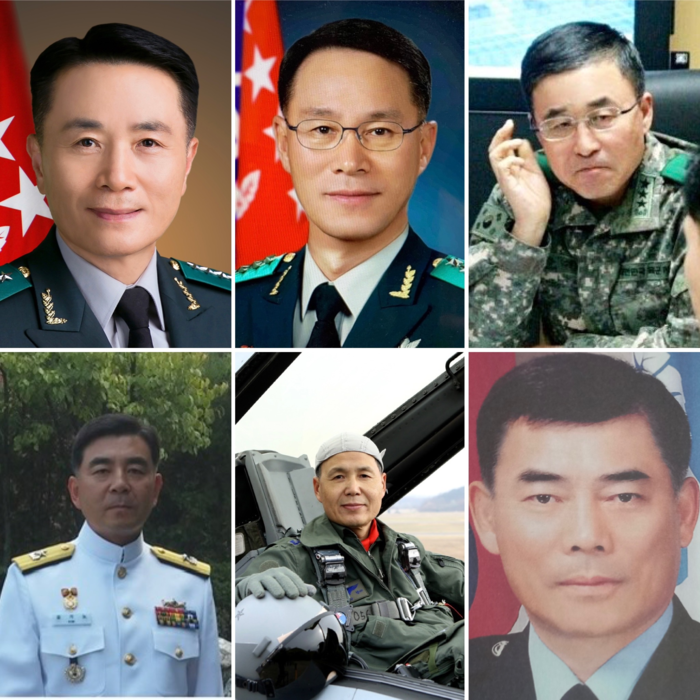 더불어민주당 이재명 후보의 안보관에 대한 불안을 불식시키기 위해 예비역 장성들이 잇따라 대구를 방문한다. 박종진 예비역 육군 대장, 황인권 예비역 육군 대장, 정항래 예비역 육군 중장, 김기노 예비역 해군 준장, 진호영 예비역 공군 준장, 김도호 예비역 공군 소장(왼쪽부터). 더불어민주당 대구시당 제공.