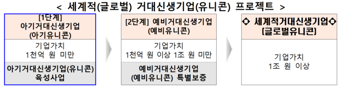 글로벌 유니콘 프로젝트 개요. <중기부 제공>