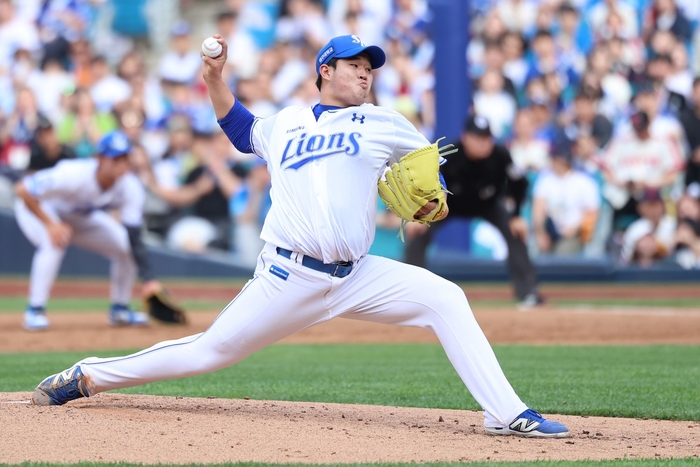 삼성 라이온즈 투수 김대호가 '2025 메디힐 KBO 퓨처스리그' 5월 퓨처스 루키상을 수상했다. <삼성 라이온즈 제공>
